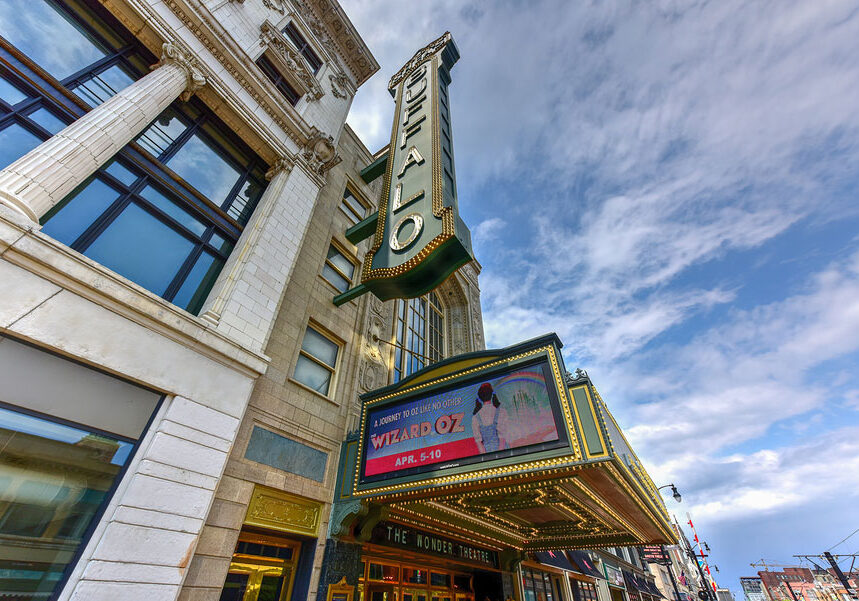 exteiror of Shea's Performing Arts Center